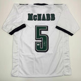 Camiseta de fútbol blanca de Filadelfia autografiada/firmada por Donovan McNabb (JSA COA)
