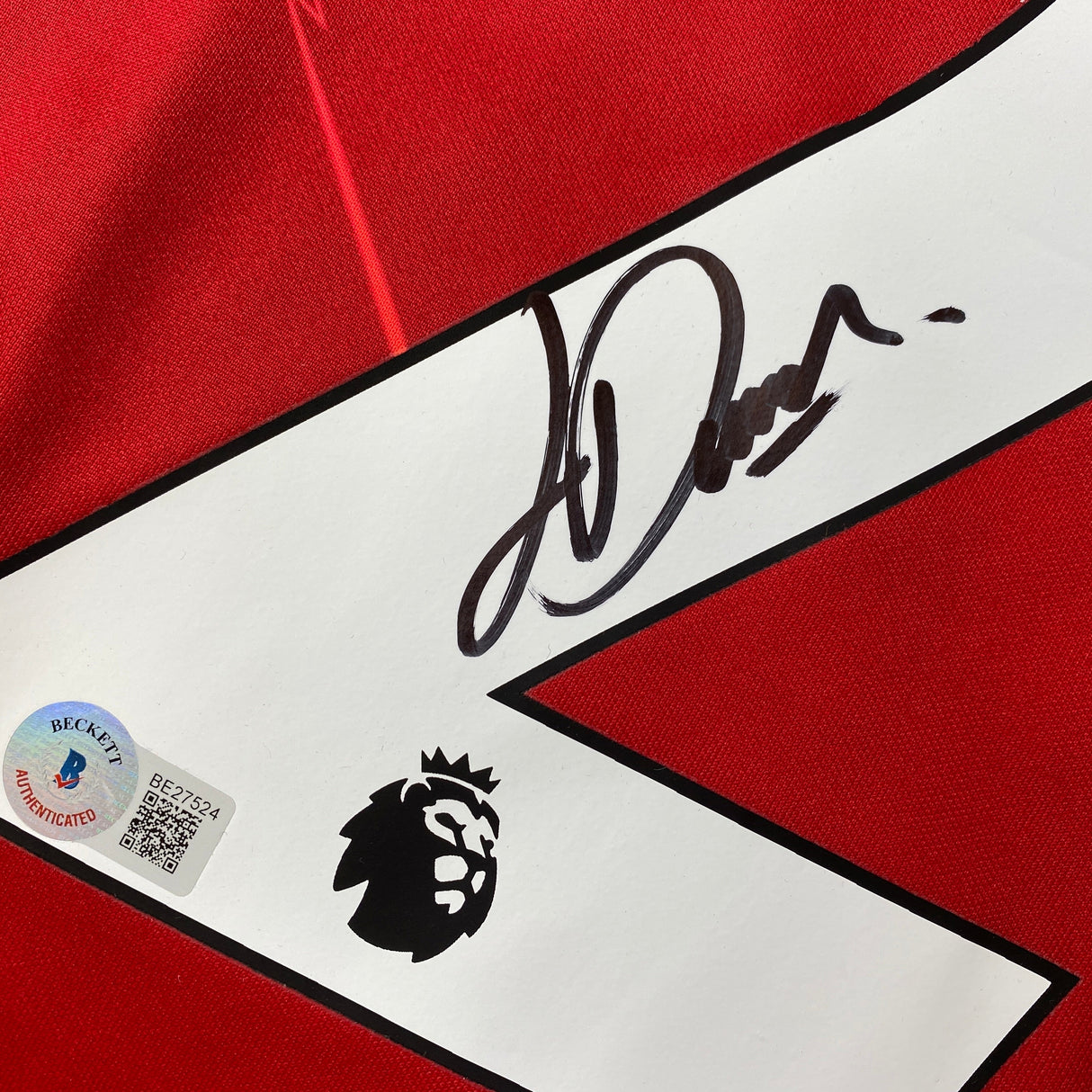 Camiseta de fútbol roja del Liverpool autografiada/firmada por Luis Díaz Beckett BAS COA