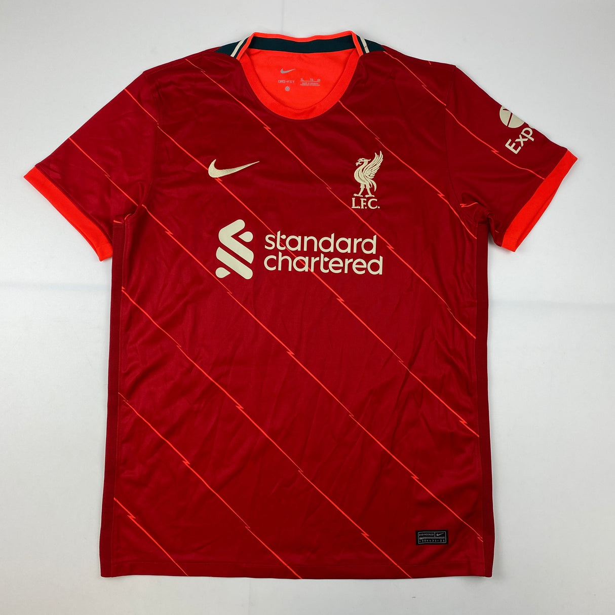 Camiseta de fútbol roja del Liverpool autografiada/firmada por Luis Díaz Beckett BAS COA