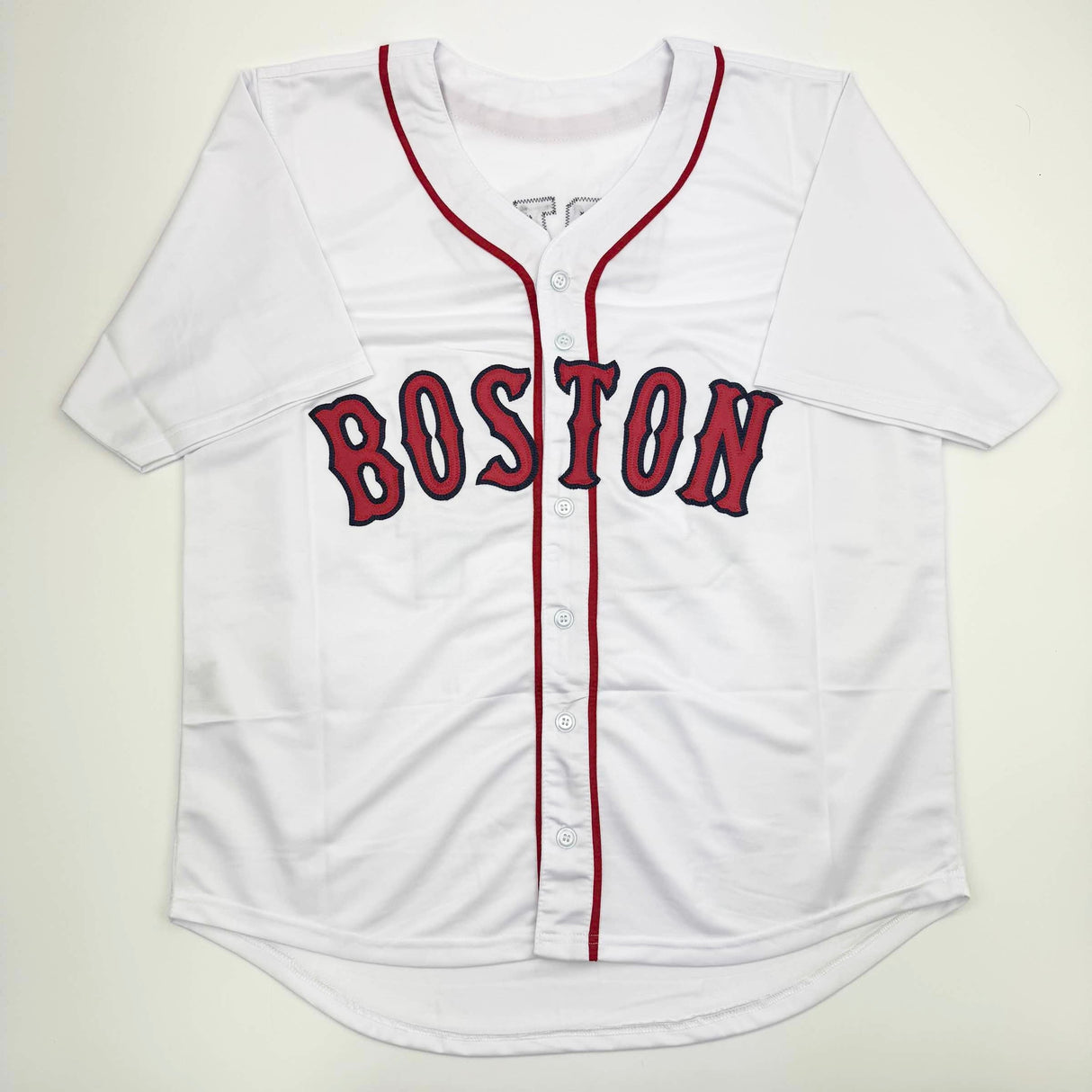 Camiseta de béisbol blanca de Boston autografiada/firmada por David Ortiz JSA COA