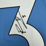 Autographed/Signed Ruben Dias Manchester City Blue Soccer Futbol Jersey Beckett BAS COA #2