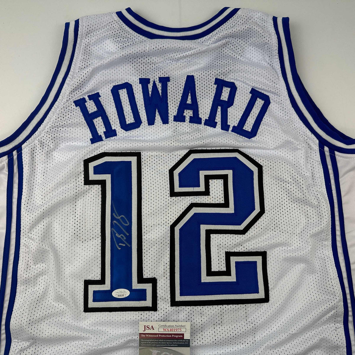 Camiseta de baloncesto blanca de Orlando, autografiada y firmada por Dwight Howard (JSA COA)