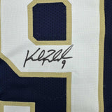 Autographed/Signed Kyle Rudolph Notre Dame Blue College Football Jersey Beckett BAS COA