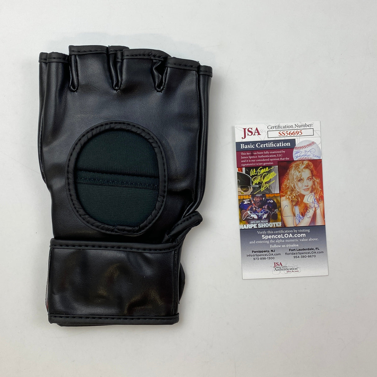 Autographed/Signed Dustin Poirier The Diamond Black UFC MMA Glove Ultimate Fighting Beckett BAS COA