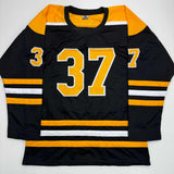 Camiseta de hockey negra de Boston autografiada/firmada por Patrice Bergeron (JSA COA)