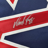 Camiseta de béisbol azul Boston de Wade Boggs autografiada y firmada por Beckett BAS COA