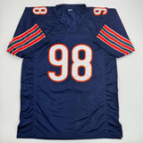 Autographed/Signed Montez Sweat Tez Effect Chicago Blue Football Jersey PSA COA