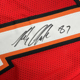 Camiseta de fútbol roja de Tampa Bay autografiada/firmada por Rob Gronkowski (JSA COA)