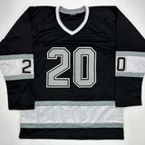 Autographed/Signed Luc Robitaille HOF 09 Los Angeles LA Black Hockey Jersey JSA COA