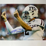 Johnny Manziel Money Sign autografiado/firmado Texas A&amp;M Aggies 16x20 Foto de fútbol americano universitario Beckett BAS COA