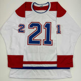 Camiseta de hockey blanca de Montreal autografiada/firmada por Kaiden Guhle (JSA COA)