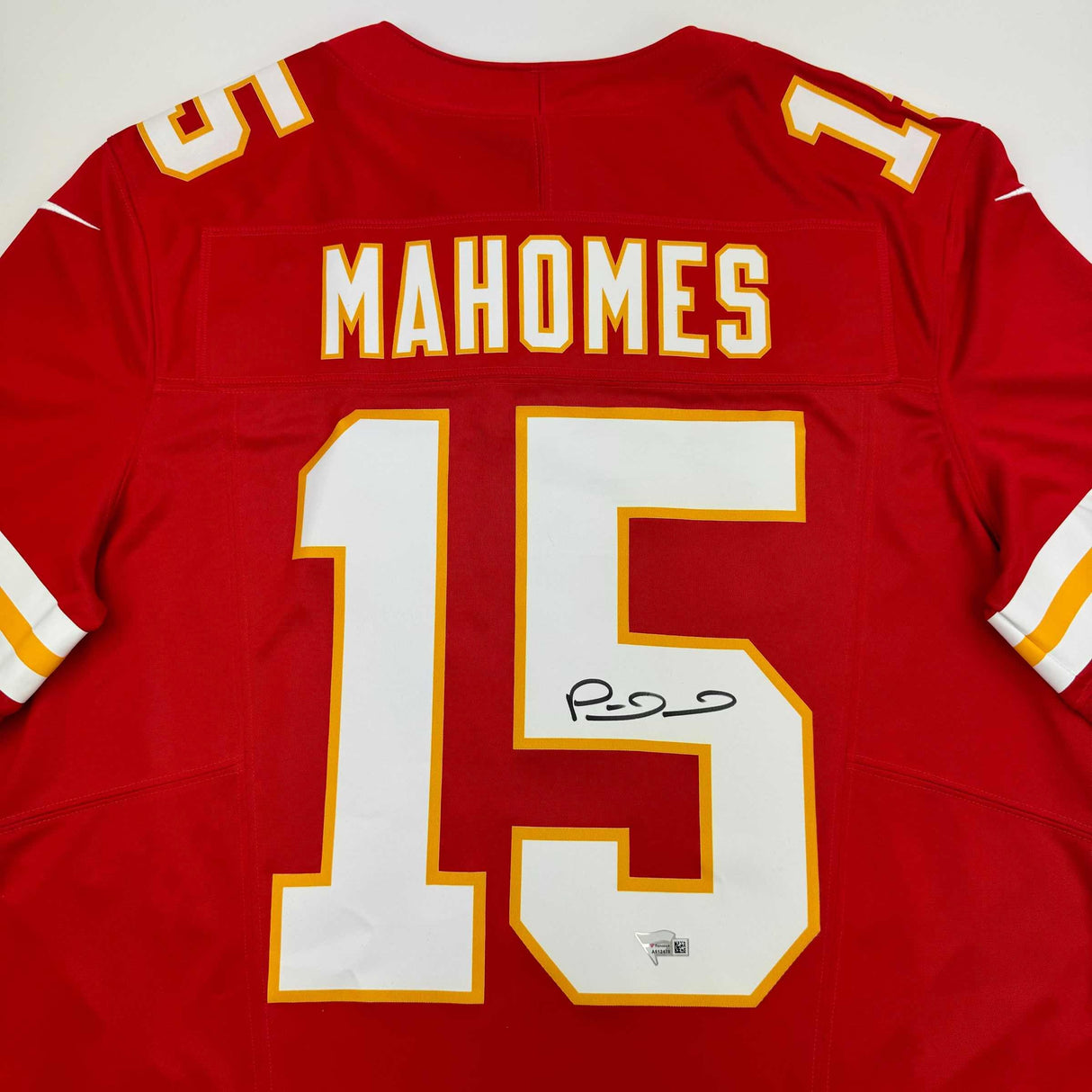 Camiseta de fútbol americano Nike auténtica de los Kansas City Chiefs, autografiada y firmada por Patrick Mahomes, color rojo, Fanatics COA