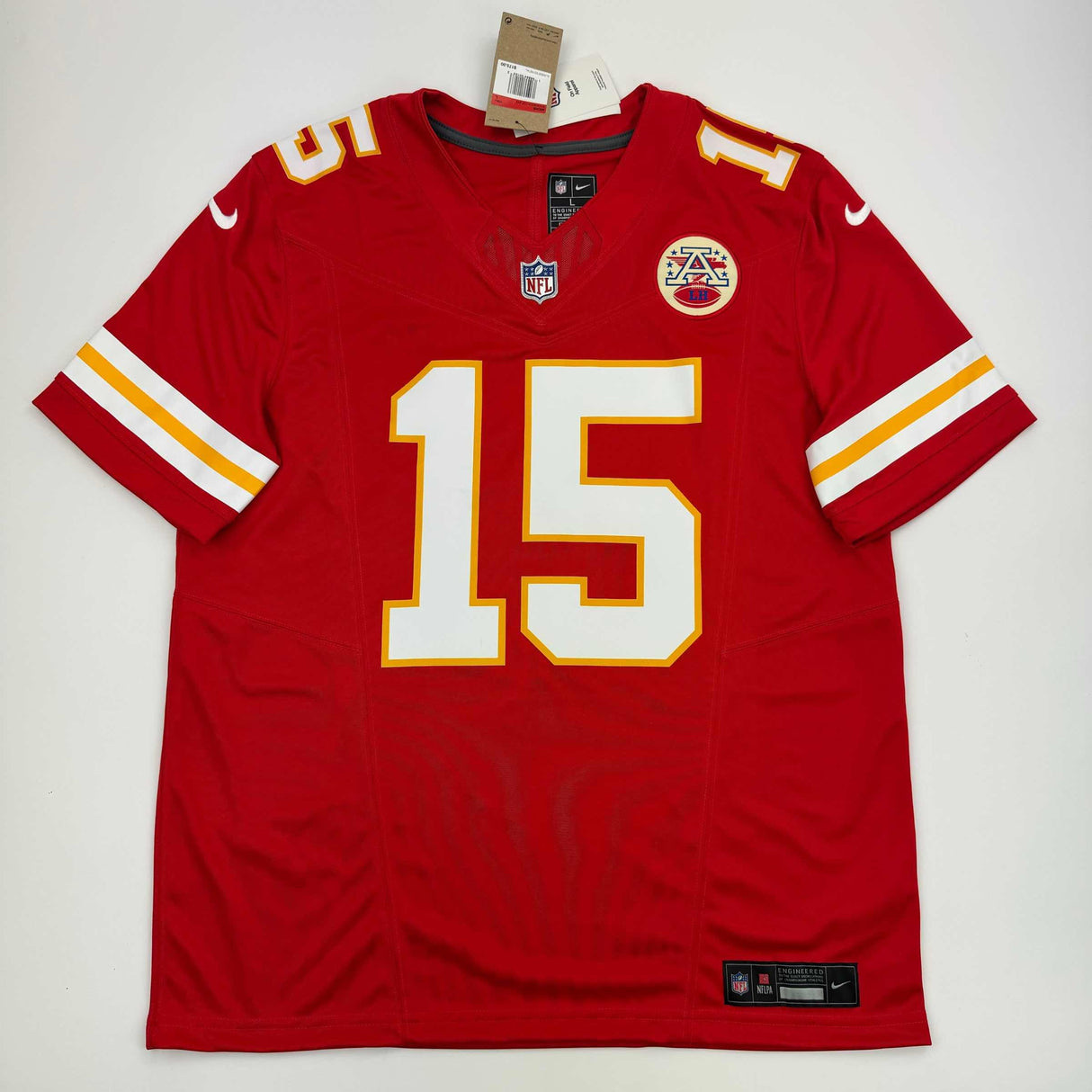 Camiseta de fútbol americano Nike auténtica de los Kansas City Chiefs, autografiada y firmada por Patrick Mahomes, color rojo, Fanatics COA