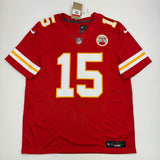 Camiseta de fútbol americano Nike auténtica de los Kansas City Chiefs, autografiada y firmada por Patrick Mahomes, color rojo, Fanatics COA