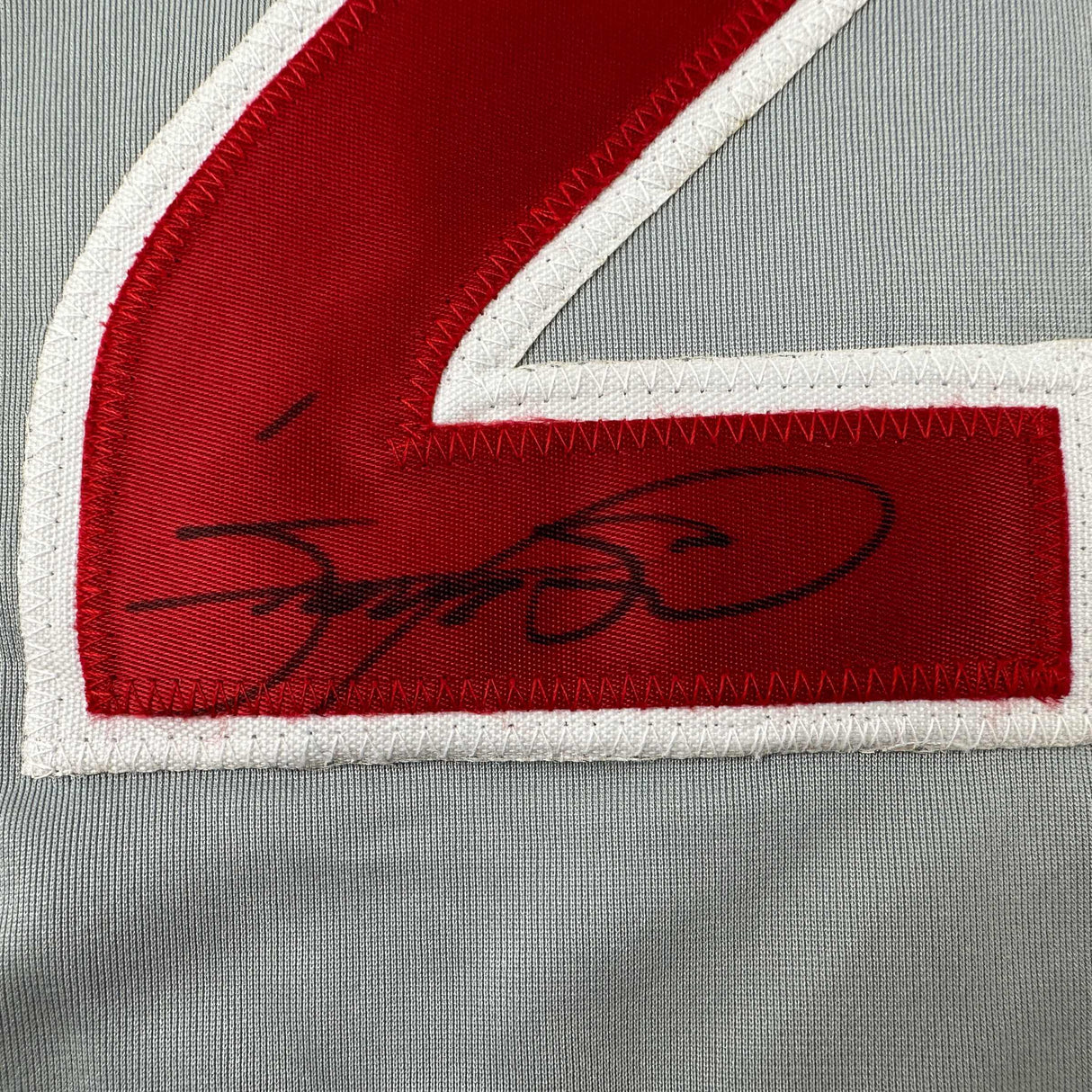 Camiseta de béisbol gris de Chicago autografiada/firmada por Sammy Sosa Beckett BAS COA