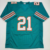 Autographed/Signed Jordan Poyer Miami Teal Football Jersey Beckett BAS COA