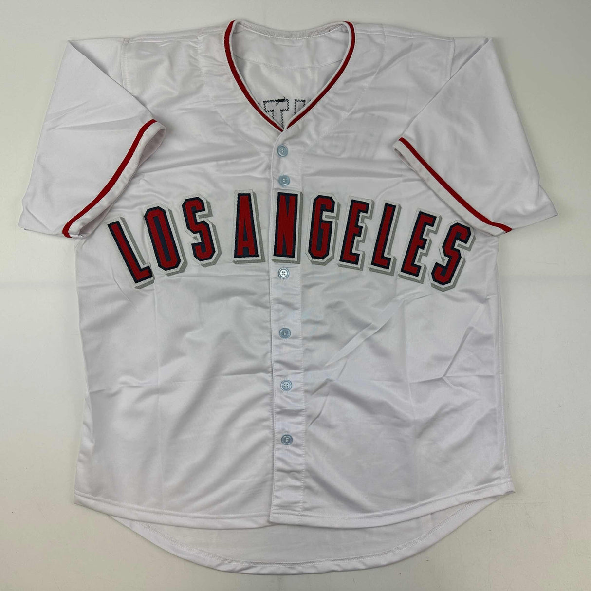 Camiseta de béisbol blanca de Anaheim de Los Ángeles, autografiada y firmada por Torii Hunter Beckett BAS COA