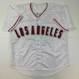 Camiseta de béisbol blanca de Anaheim de Los Ángeles, autografiada y firmada por Torii Hunter Beckett BAS COA