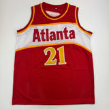 Autographed/Signed Dominique Wilkins Atlanta Red Basketball Jersey Beckett BAS COA