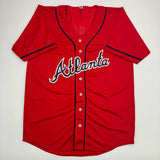 Autographed/Signed Ozzie Albies Atlanta Red Baseball Jersey JSA COA