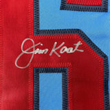 Camiseta de béisbol azul claro de Minnesota de Jim Kaat autografiada/firmada Beckett BAS COA