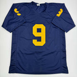 Autographed/Signed J.J. JJ McCarthy Michigan Blue College Football Jersey Beckett BAS COA