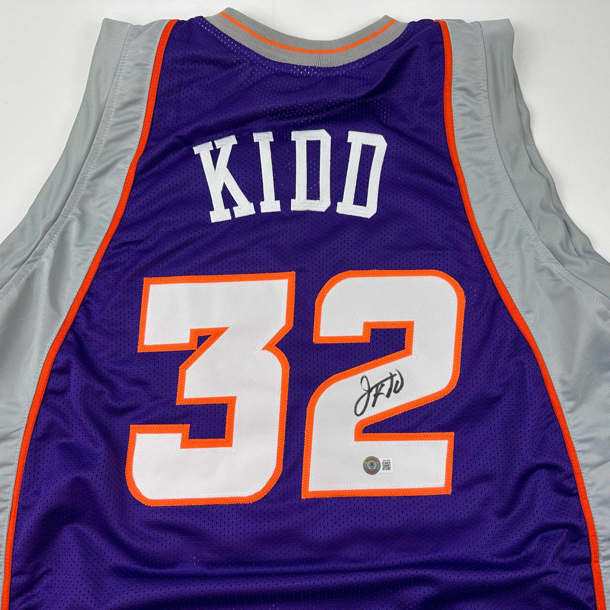 Camiseta de baloncesto morada autografiada/firmada de Jason Kidd Phoenix Beckett BAS COA