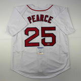 Camiseta de béisbol blanca de Boston, autografiada y firmada por Steve Pearce, número 18 de la Serie Mundial, MVP, PSA/CÓDIGO DE ADN