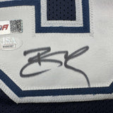 Autographed/Signed Brandin Cooks Dallas Blue Football Jersey JSA COA