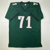 Camiseta de fútbol verde de Filadelfia autografiada/firmada por Jason Peters Beckett BAS COA