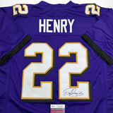 Autographed/Signed Derrick Henry Baltimore Purple Football Jersey JSA COA