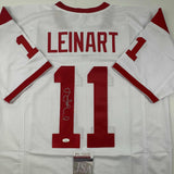 Autographed/Signed Matt Leinart USC White Football Jersey JSA COA