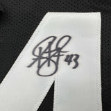 Camiseta de fútbol retro negra de Pittsburgh de Troy Polamalu autografiada/firmada JSA COA