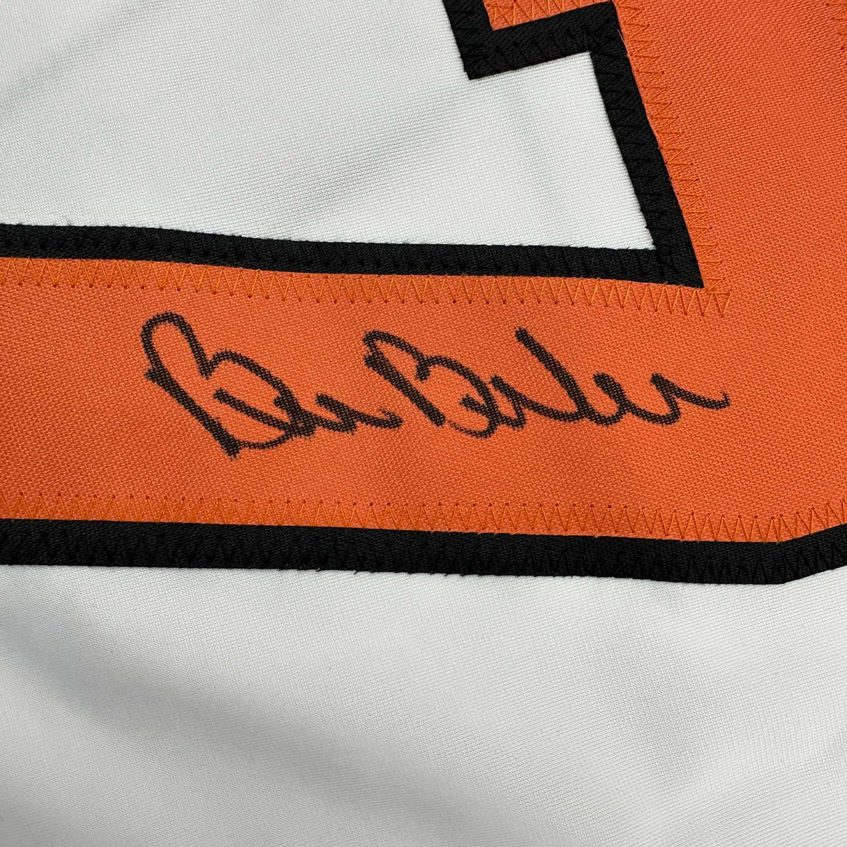Camiseta de hockey blanca de Filadelfia de Bill Barber autografiada/firmada Beckett BAS COA