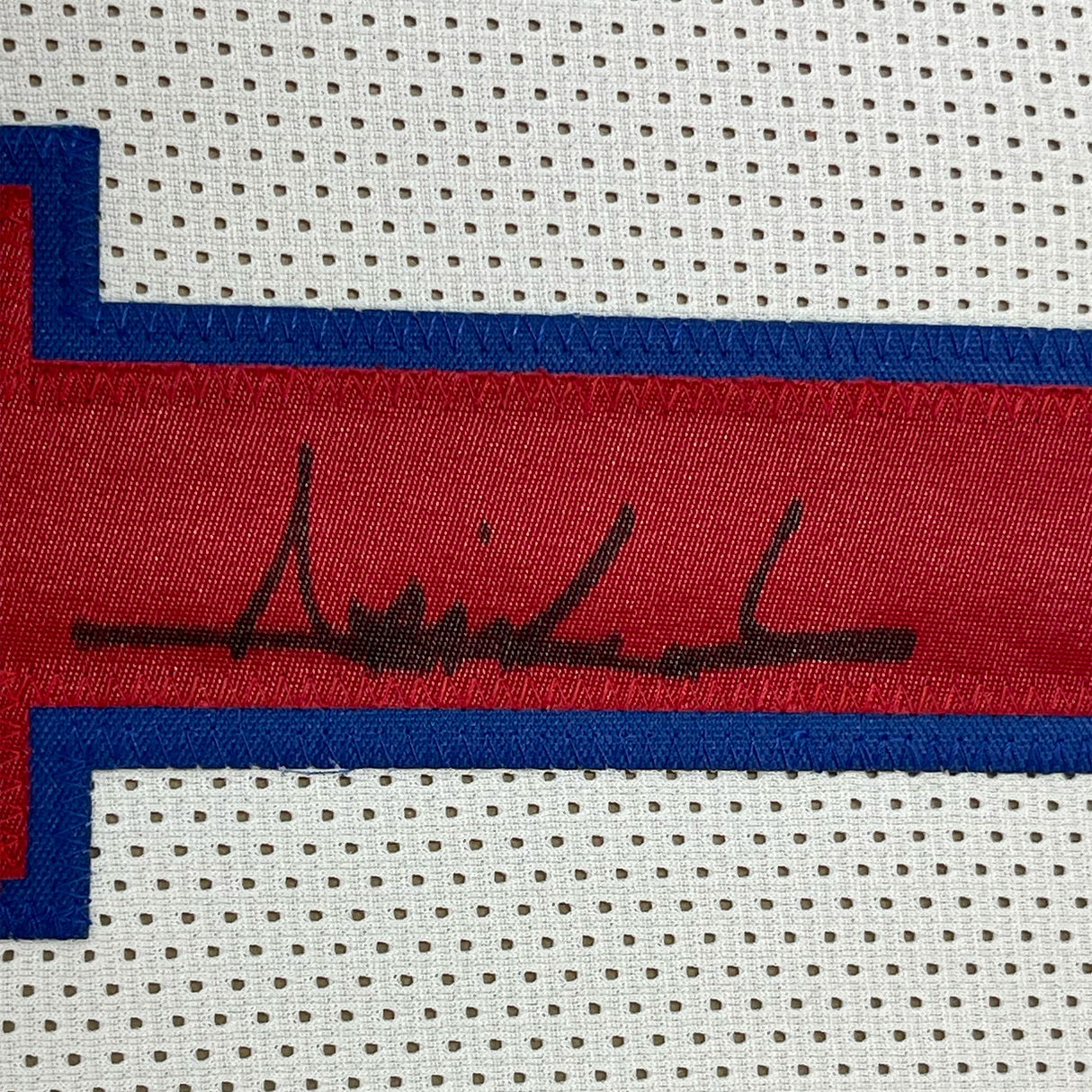 Framed Autographed/Signed Isiah Thomas 35x39 Detroit White Basketball Jersey Beckett BAS COA
