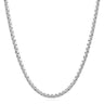 Fiusem Silver Tone Box Chains for Men Stainless Steel Mens Chain 3mm Necklaces for Men and Women Mens Chain Necklaces 22Inch - Lootquake