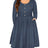 RITERA Womens Plus Size Dresses Long Sleeves Sweater Dress Crewneck Wedding Guest Dresses for Women Casual Ribbed Knit Evening Dresses Blue Knee Length Party Dresses with Pockets 3XL 22W 24W - Lootquake