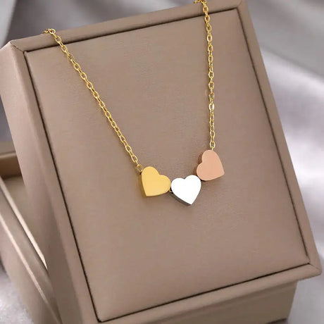 Stainless Steel Sweetheart Necklaces with Charms for Women - Lootquake