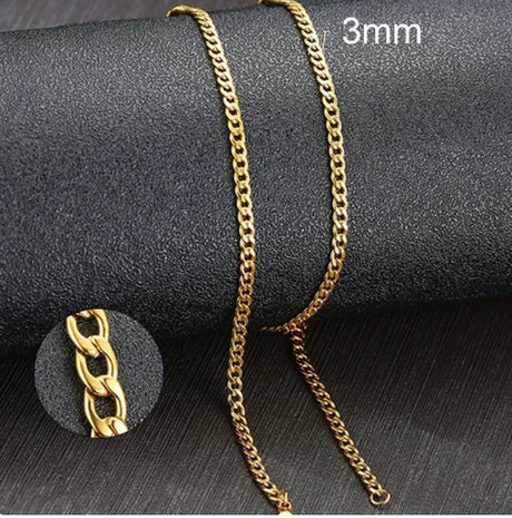 Stainless Steel Cuban Necklaces for Men Women - Lootquake