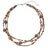 S.J JEWELRY Multi Strand Beaded Necklaces for Women Colorful Beaded Necklace Boho Necklaces for Women Summer Beach Necklace Pearl Choker Layered Necklace 3CK-Pearl-Brown - Lootquake