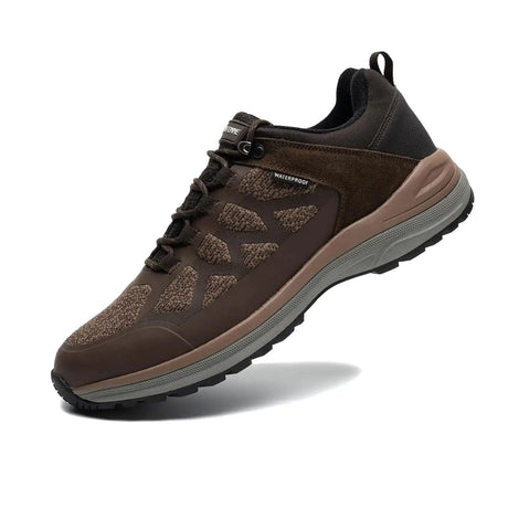 ANJOUFEMME Waterproof Hiking Shoes Men Lightweight Breathable Trekking Trails Shoes Mens Outdoor Brown Work Shoes - Lootquake
