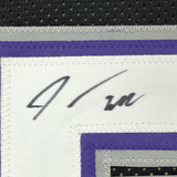 Framed Autographed/Signed Jason Williams 35x39 Sacramento Black Basketball Jersey PSA/DNA COA