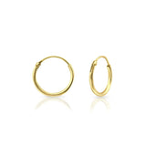 Hoop Earrings Women - Earrings for Men Gold 24k - Toddler Earrings Hoops - Endless Hoop Cartilage Earrings - Small Gold Hoop Earrings - Small Hoop Earring - Thin Gold Hoop - Lootquake