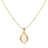 Krfy Gold Initial J Necklaces for Women - Dainty Charm Necklaces 14K Gold Plated Oval Letter White Enamel Personalized Name Necklaces for Women Trendy Gold Necklace Jewelry - Lootquake