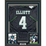 Camiseta de fútbol americano de Filadelfia, negra, enmarcada, autografiada y firmada por Jake Elliott, 35 x 39, certificado de autenticidad (PSA/DNA)