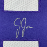 Camiseta de fútbol americano de Minnesota, blanca, enmarcada, autografiada y firmada por Justin Jefferson, 35 x 39, JSA COA