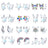 NEWITIN 12 Pairs Clip On Earrings for Women Cute Earrings Crystal Earrings Pearl Earrings Charming Fashion Earrings Non Piercing Clip on Earrings for Women - Lootquake