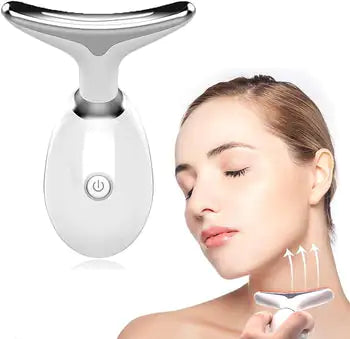 Beauty Facial Massager, 7 Color Wavy Acne Beauty Microcurrent Facial Device Skin Firming for Face Neck Beauty Device, - Lootquake