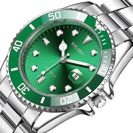 Men Silver Stainless Steel Waterproof Watches - Lootquake