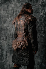 Viking larp armor with bass accents